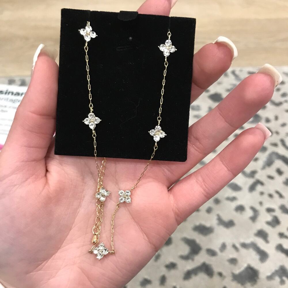 Gold floral necklace